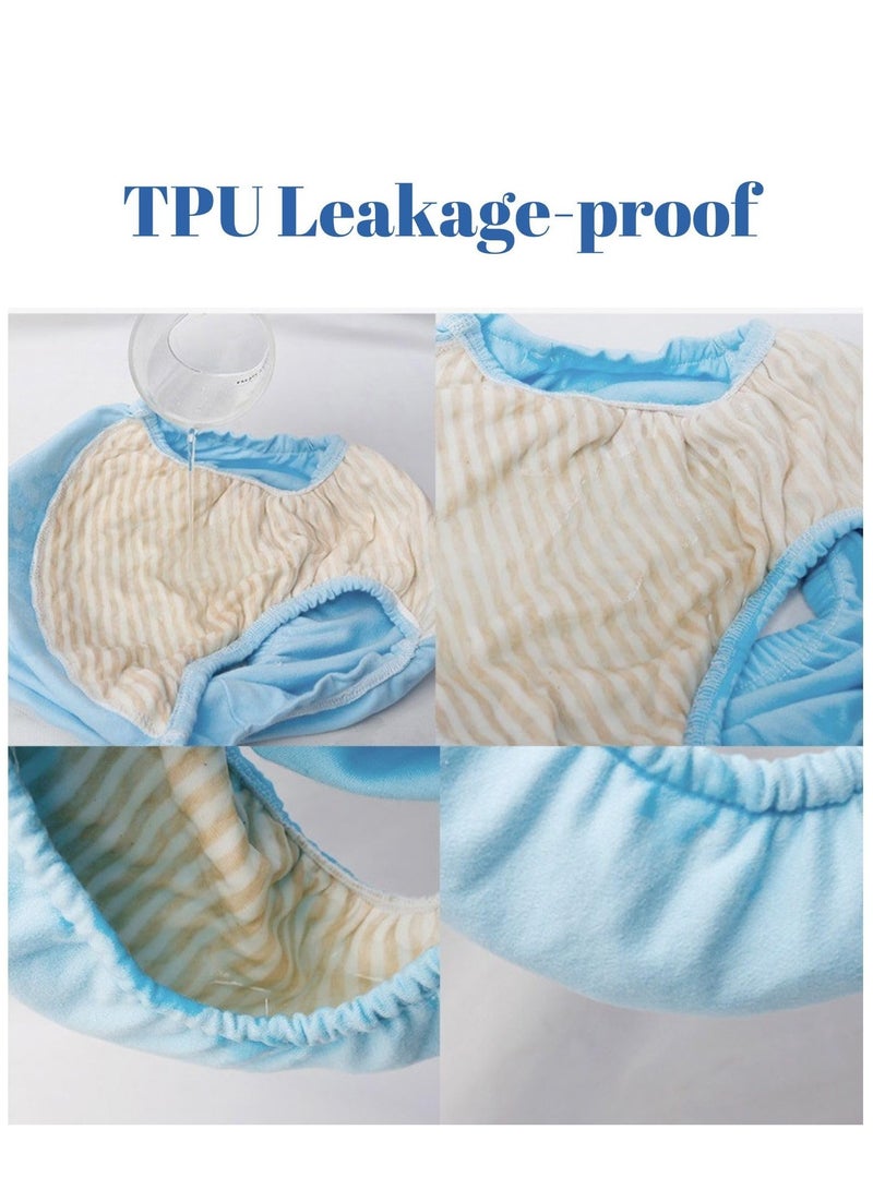 Excefore Incontinence Underwear for Men and Women TPU Leakage-Proof Adult Cloth Diaper Nappy with Inserts Reusable and Washable Absorbent Urinary Briefs for The Elderly Disabled Postpartum XL Grey - Image 5