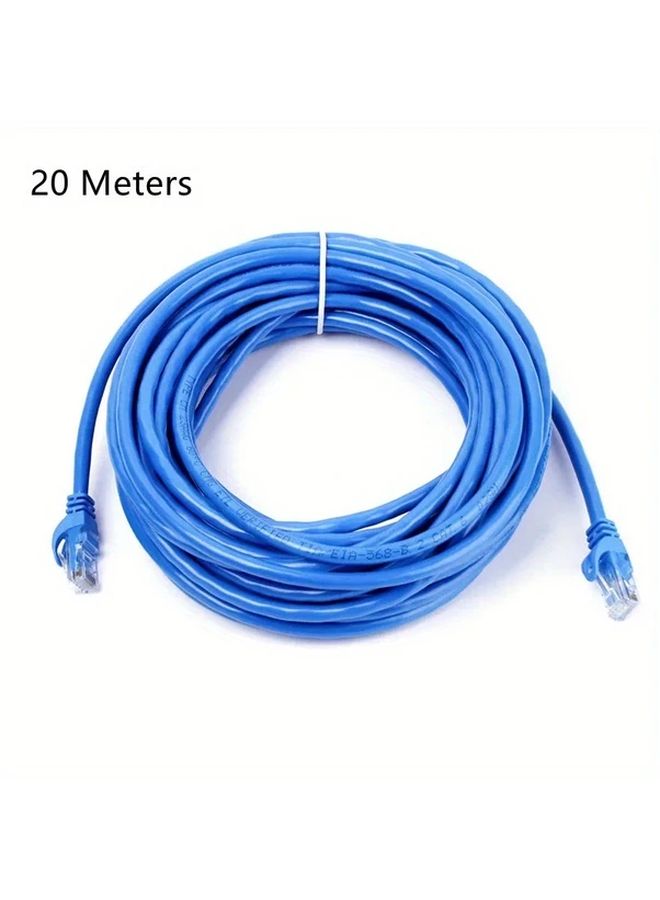 Blue Cat6E Ethernet Cable 5m 10m 20m UTP LAN Network Patch Cord for POE Camera Computer Router Switch - Image 3