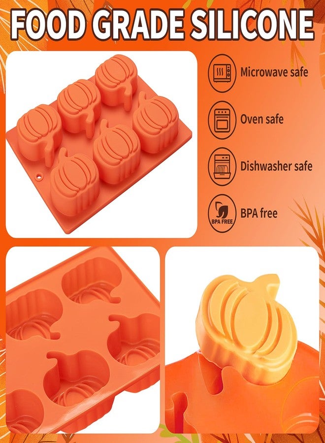 Yomvzake Silicone Pumpkin Molds, 2 Pack Thanksgiving Oreo Molds Muffin Cupcake Pan Hot Chocolate Bomb Mold for Thanksgiving Fall Baking - Image 3