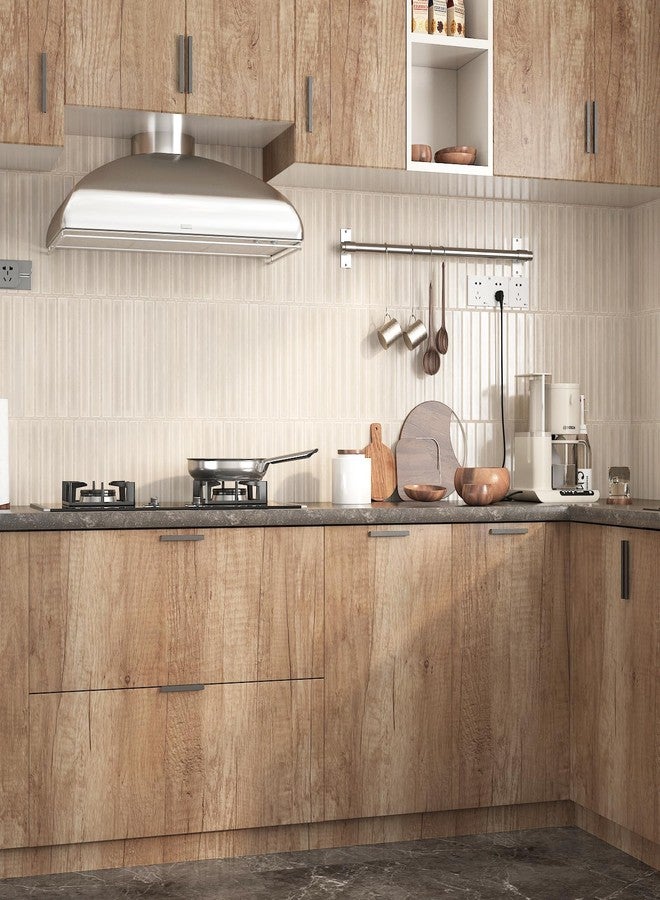 ReWallpaper ورق جدران ReWallpaper خفيف الوزن من الخشب الطبيعي مقاوم للماء وقابل للإزالة، ورق جدران من خشب البلوط المزخرف، لفافة من الفينيل للخزائن والأدراج والطاولات والرفوف والخزانات والأثاث والديكور، 15.8 بوصة × 10 أقدام - Image 3