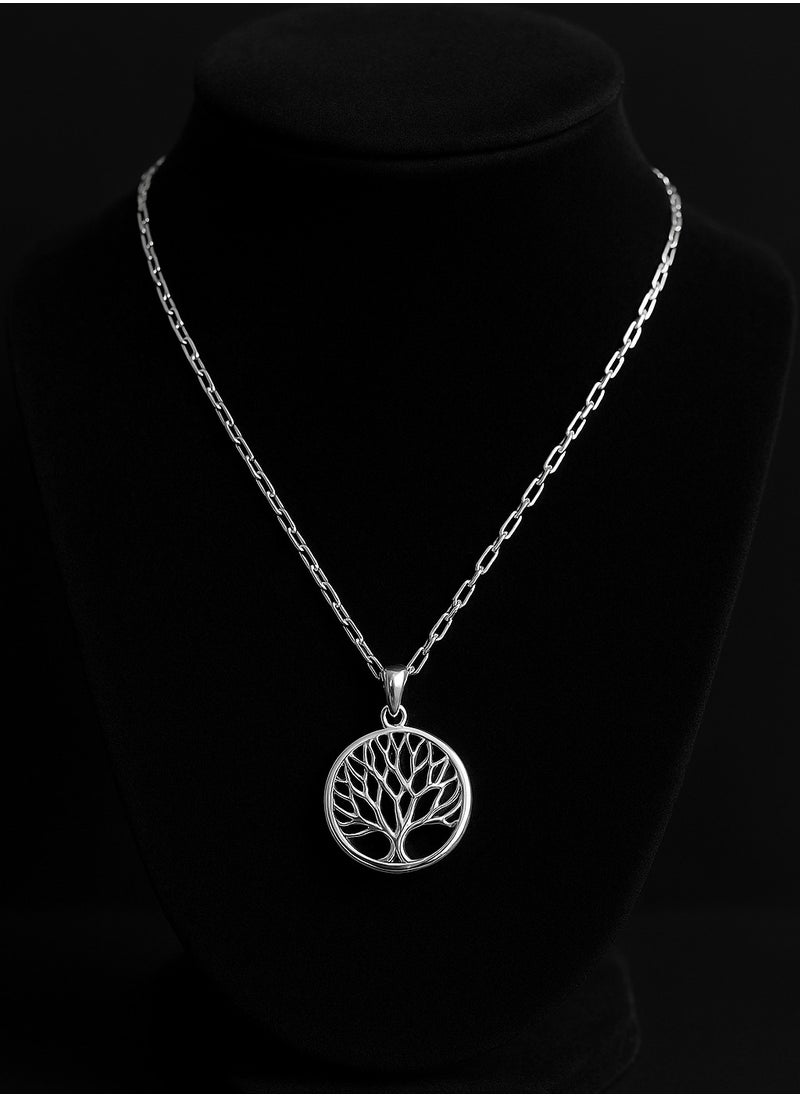 Dar Nickel-Plated Tree of Life Locket Necklace – Elegant Openable Pendant  – Symbolic Jewelry for Women  - Image 4
