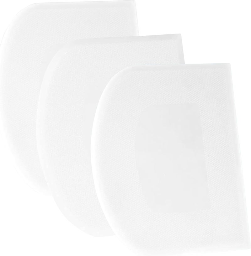 SURDOCA Dough Scraper Bench Scraper - 3P 13x7.9" Plastic Flexible Bowl Scraper, Sharp Edge & Angles Cake Scraper. Non-Slip Bakeware Decorating Tools Sculpting & Modeling Tools - Pure White - Image 1
