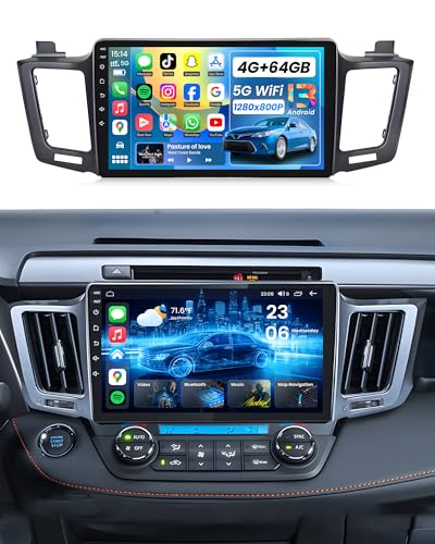 Jufodrca 8 Core 64GB Car Radio for Toyota RAV4 20132018 101 Inch HD Touchscreen RAV4 Stereo Support Wireless Carplay Android Auto Bluetooth 5G WiFi AM FM GPS SWC DSP Mirror Link Backup Camera - Image 1