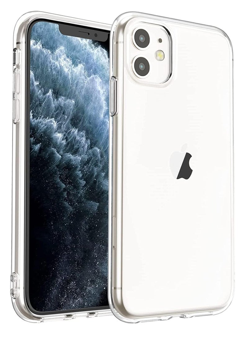 MIGOFAST IPhone 11 Clear Case Soft Flexible Silicone TPU Shockproof Transparent Rubber Back Cover  iPhone 11 Clear - Image 1