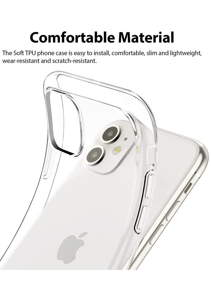 MIGOFAST IPhone 11 Clear Case Soft Flexible Silicone TPU Shockproof Transparent Rubber Back Cover  iPhone 11 Clear - Image 4