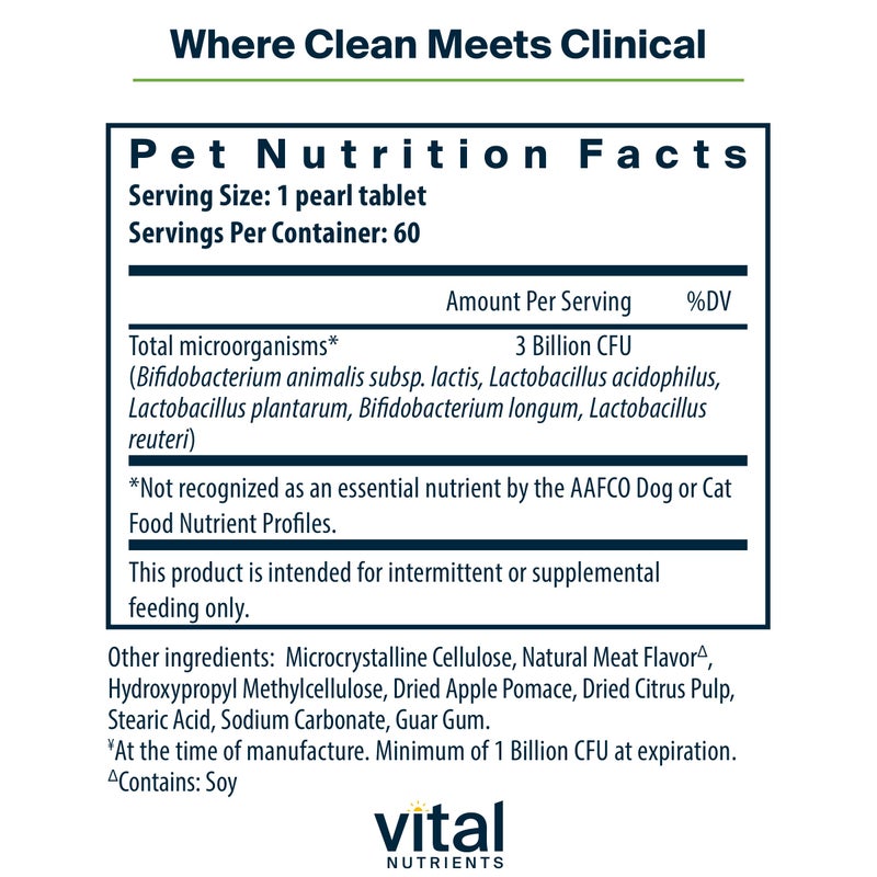 Hyperbiotics Vital Nutrients Pro Pets Probiotics for Dogs and Cats | Dog Probiotics for Digestive Health, Gut Health, Occasional Diarrhea* | Tasty Meat Flavor | Non-GMO | Hyperbiotics | 60 Micro Tablets - Image 2