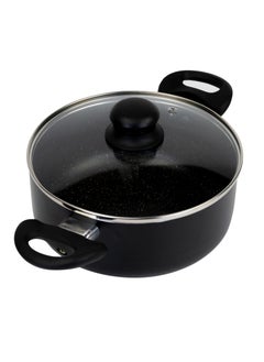 Wilson Casserole With Glass Lid Durable Marble Coating, Aluminium Construction, Nonstick Dish For Gas Induction & Ceramic Hobs Induction Bottom 24 x 11cm  - Image 1