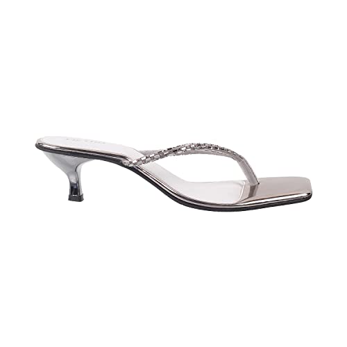 Metro Women Gun Metal Kitten Heel Sandal UK/8 EU/41 (40-77) - Image 3