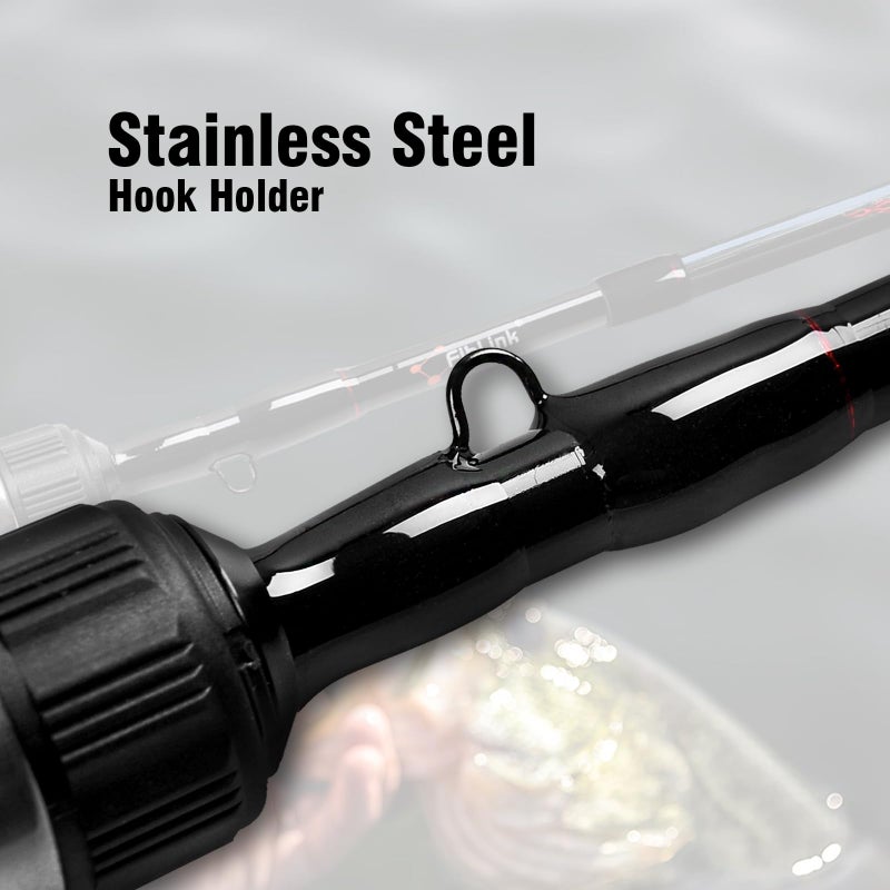 Fiblink 4 Pieces Travel Casting Rod Graphite Baitcasting Fishing Rod Portable Fishing Rod Baitcaster (7' Medium Heavy) - Image 5