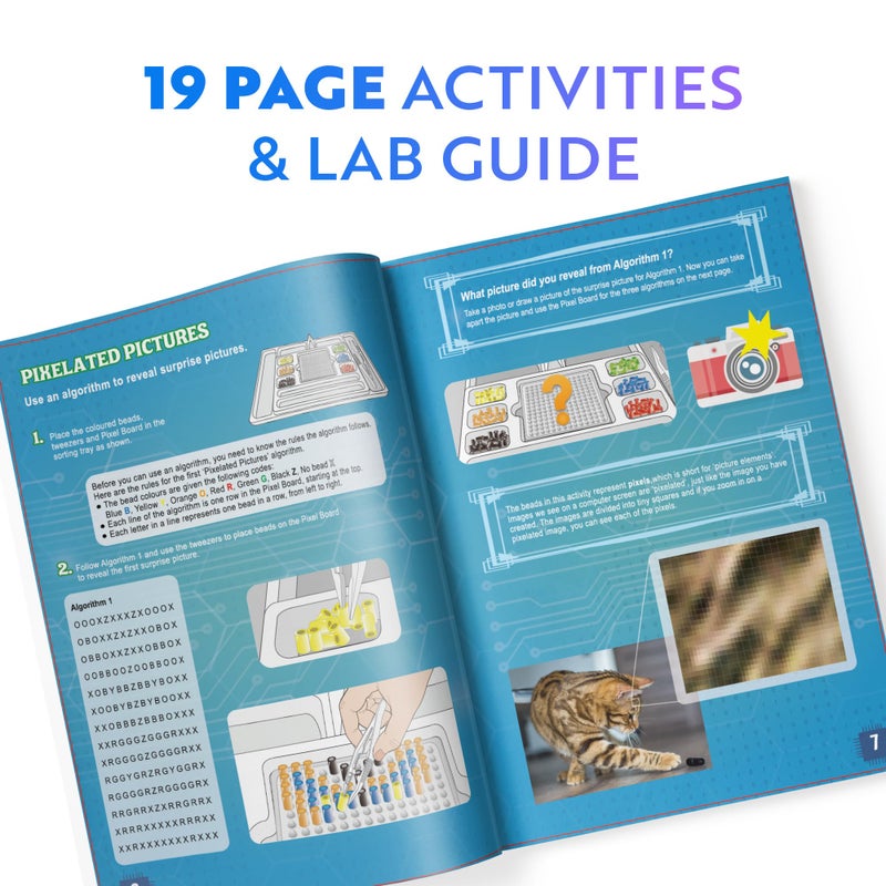 Playz Playz My First Coding & Computer Science Kit - Learn About Binary Codes, Encryption, Algorithms & Pixelation Through Fun Puzzling Activities Without Using a Computer for Boys, Girls, Teenagers, Kids  - Image 4