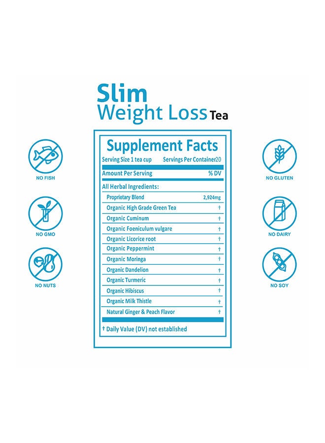 Slim tea for lose weight fast Thermogenic Fat Burner - Weight Loss Supplement, Appetite Suppressant, & Energy Booster - Premium Fat Burning slimming tea #1 in USA from Secrets Of Tea