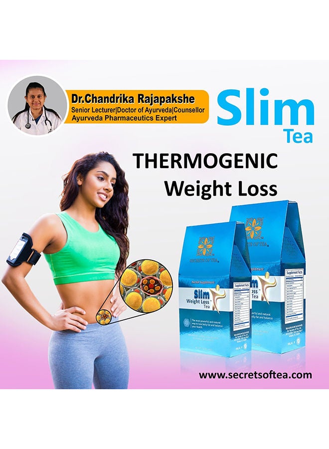 Slim tea for lose weight fast Thermogenic Fat Burner - Weight Loss Supplement, Appetite Suppressant, & Energy Booster - Premium Fat Burning slimming tea #1 in USA from Secrets Of Tea