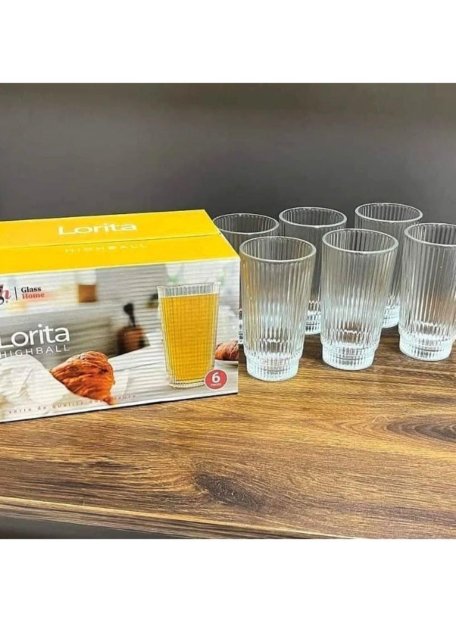 Drinking Glasses Set of 6-250ml - Glass Cups, Heavy Base Juice Glass - Image 2
