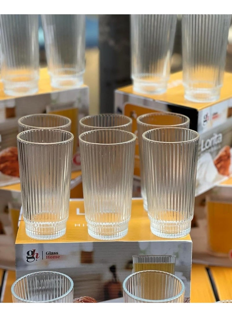 Drinking Glasses Set of 6-250ml - Glass Cups, Heavy Base Juice Glass - Image 3