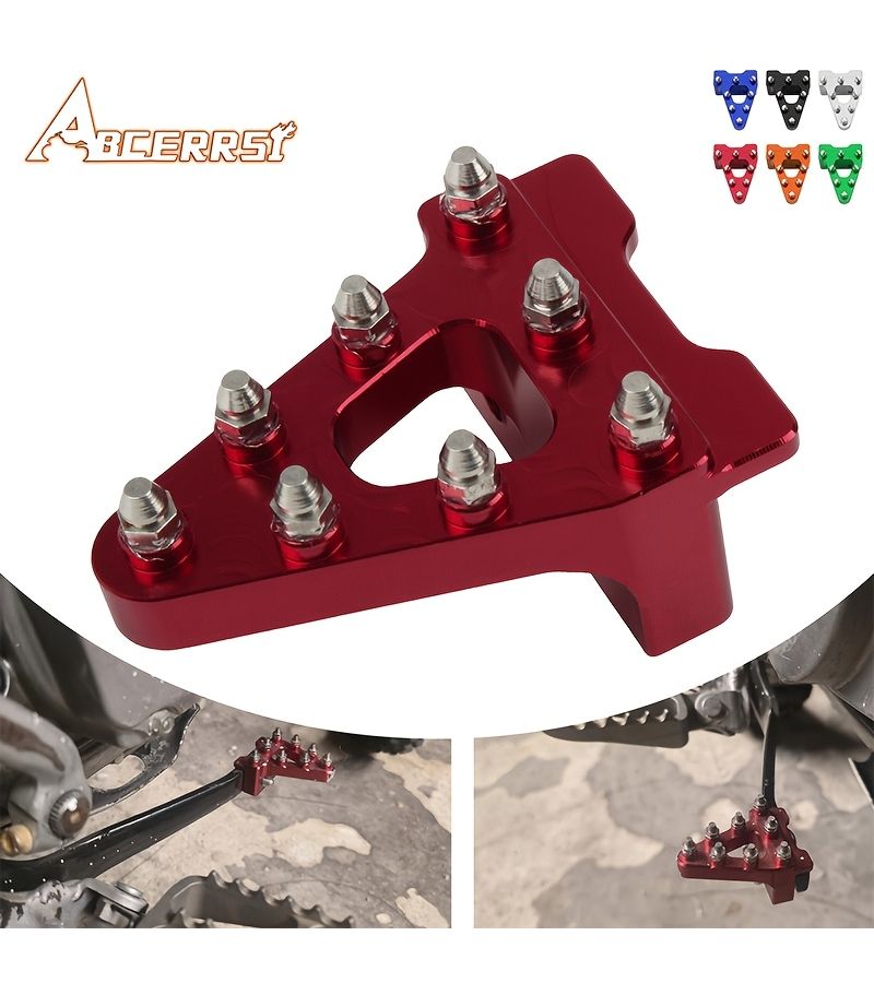 رأس دواسة الفرامل الخلفية من CNC فضي اللون لدرجات هوندا CRF50 وXR50 وSDG وSSR وCOOLSTER بسعات 70 و90 و107 و110 و125 سي سي للدراجات الوعرة. - Image 1