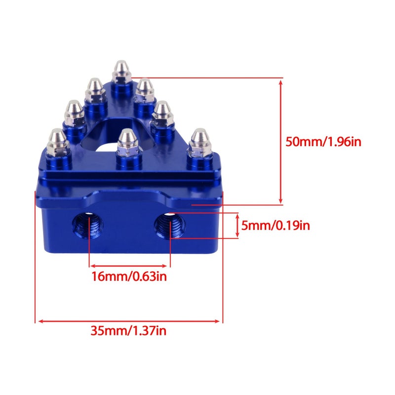 رأس دواسة الفرامل الخلفية من CNC فضي اللون لدرجات هوندا CRF50 وXR50 وSDG وSSR وCOOLSTER بسعات 70 و90 و107 و110 و125 سي سي للدراجات الوعرة. - Image 2