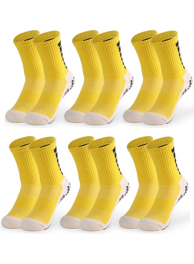 Alyashmac 6 Pair Men's Anti Slip Football Socks 22.00 x 9.00 x 20.00cm