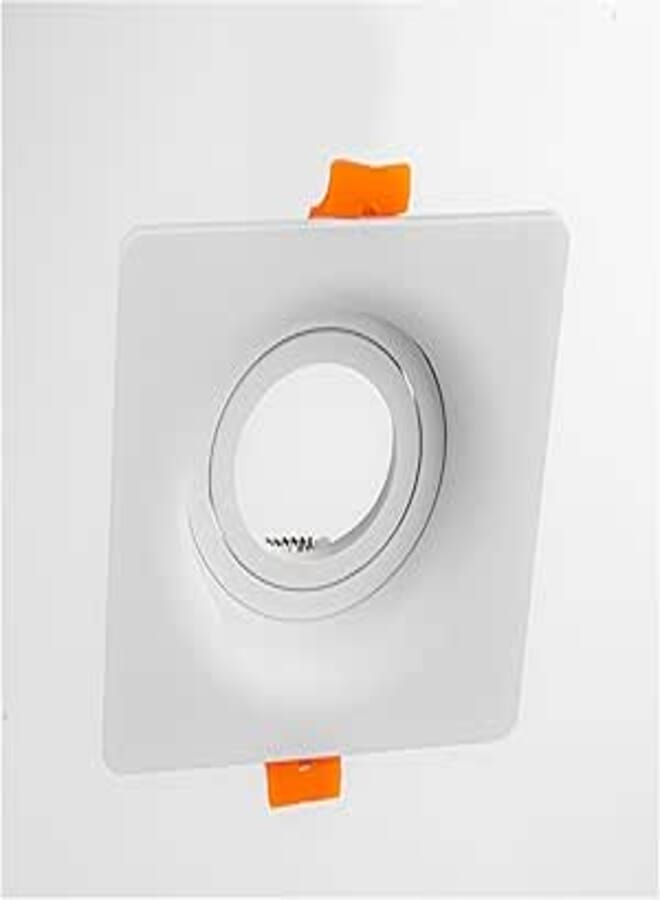 Lamps 9x9cm Square Recessed Ceiling Light Fixture - Modern White Aluminum Diecast Spot Light with Easy Installation