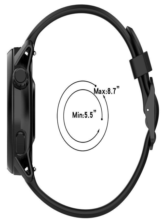 Disscool Replacement Adjustable Wristbands 22mm Compatible with COROS PACE 3/APEX 2 Pro/APEX 46mm/APEX Pro Soft Silicone Wrist with Quick Release Strap Smart Watch Accessories(Black) - Image 5