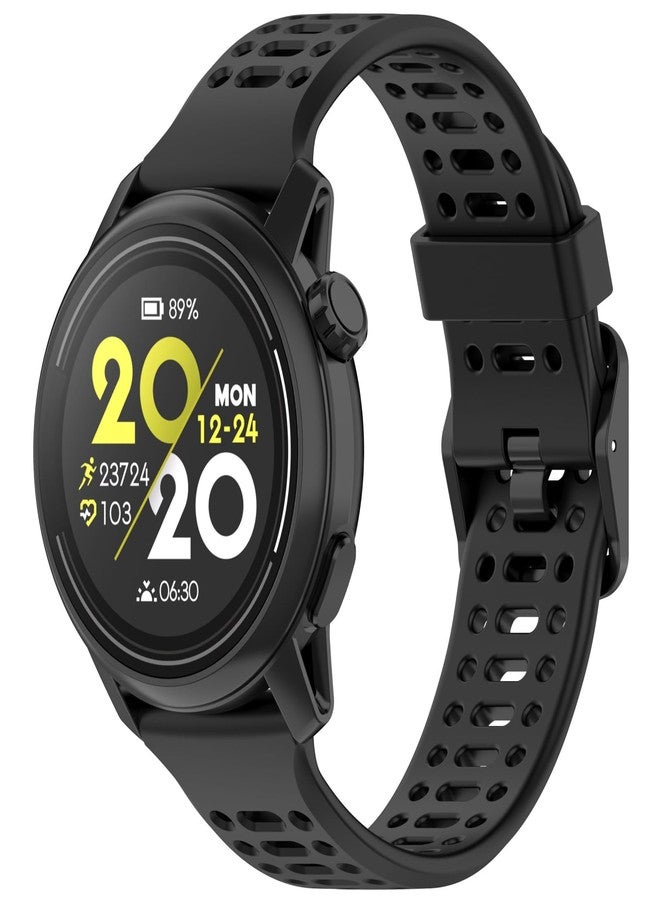 Disscool Replacement Adjustable Wristbands 22mm Compatible with COROS PACE 3/APEX 2 Pro/APEX 46mm/APEX Pro Soft Silicone Wrist with Quick Release Strap Smart Watch Accessories(Black) - Image 1