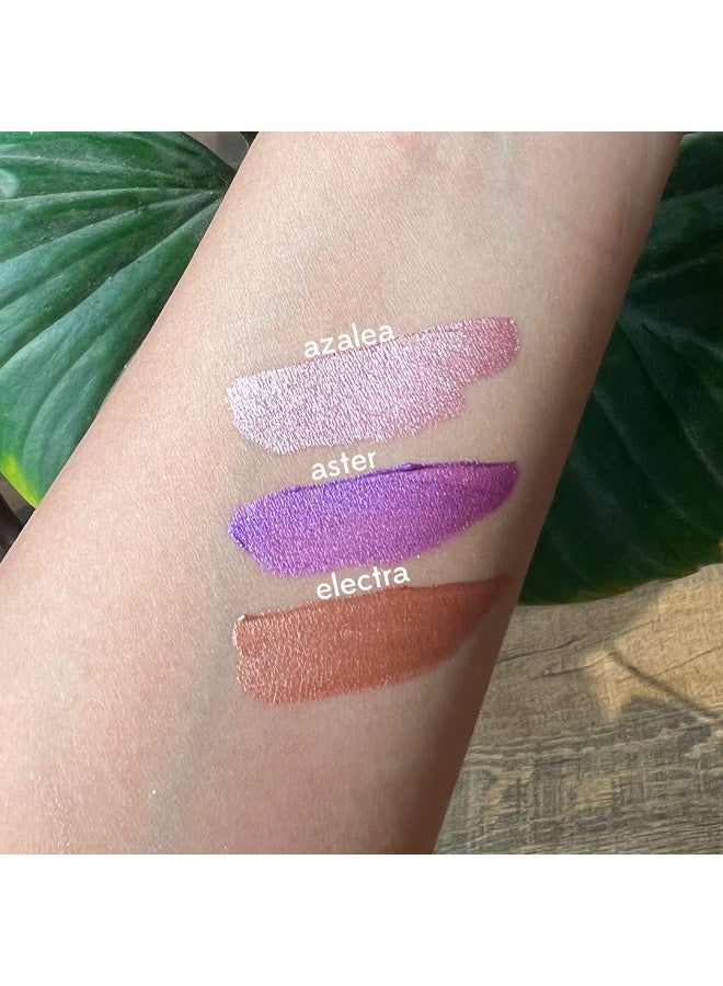 Ruby's Organics Eyeshadow Liquid Mini's Set For Women- Metallic Finish,Long Wearing,Smudge Proof,Non Irritating, Vegan,Organic, Earth Metals Pack Contains Azalea, Aster and Electra,3ml Each-Pack of 3 - Image 4