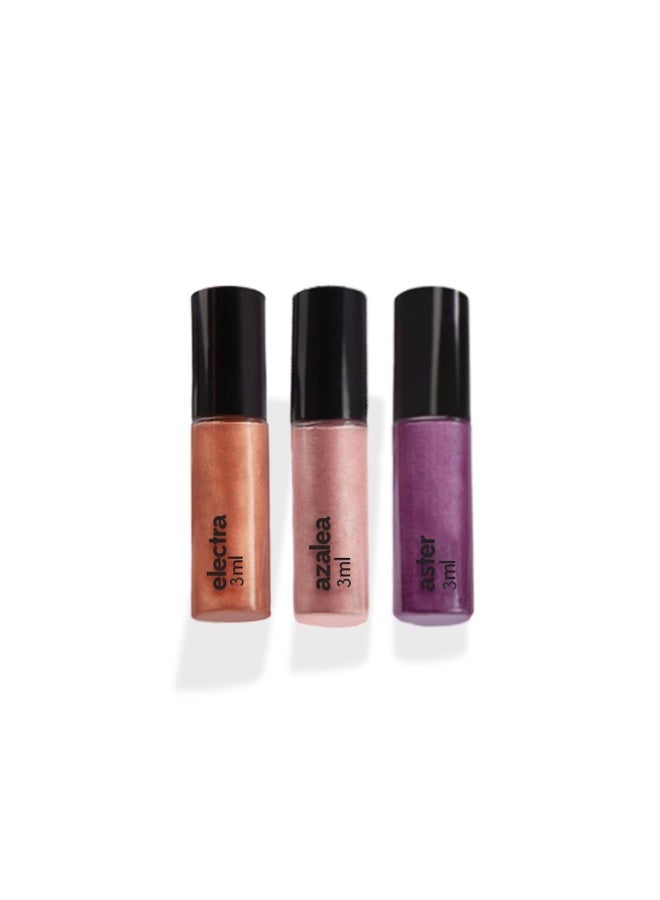 Ruby's Organics Eyeshadow Liquid Mini's Set For Women- Metallic Finish,Long Wearing,Smudge Proof,Non Irritating, Vegan,Organic, Earth Metals Pack Contains Azalea, Aster and Electra,3ml Each-Pack of 3 - Image 2