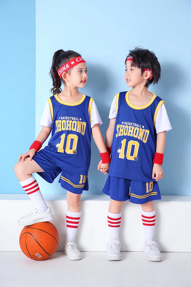 New Children'S Basketball Suit Costume Boys' Toddler Primary School Students Children'S Clothing Ball Suit Women'S Sports Jersey Printed Boys - Image 3