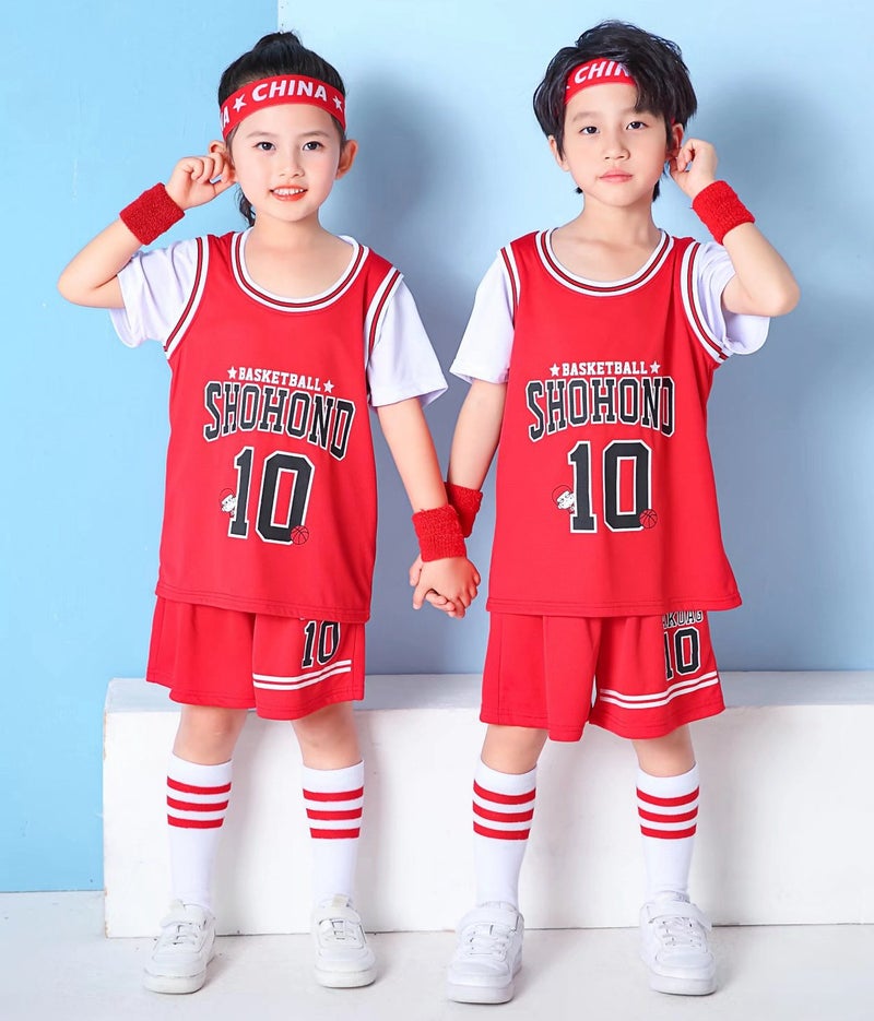 New Children'S Basketball Suit Costume Boys' Toddler Primary School Students Children'S Clothing Ball Suit Women'S Sports Jersey Printed Boys - Image 2