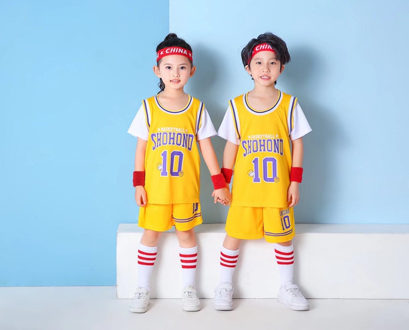 New Children'S Basketball Suit Costume Boys' Toddler Primary School Students Children'S Clothing Ball Suit Women'S Sports Jersey Printed Boys - Image 1