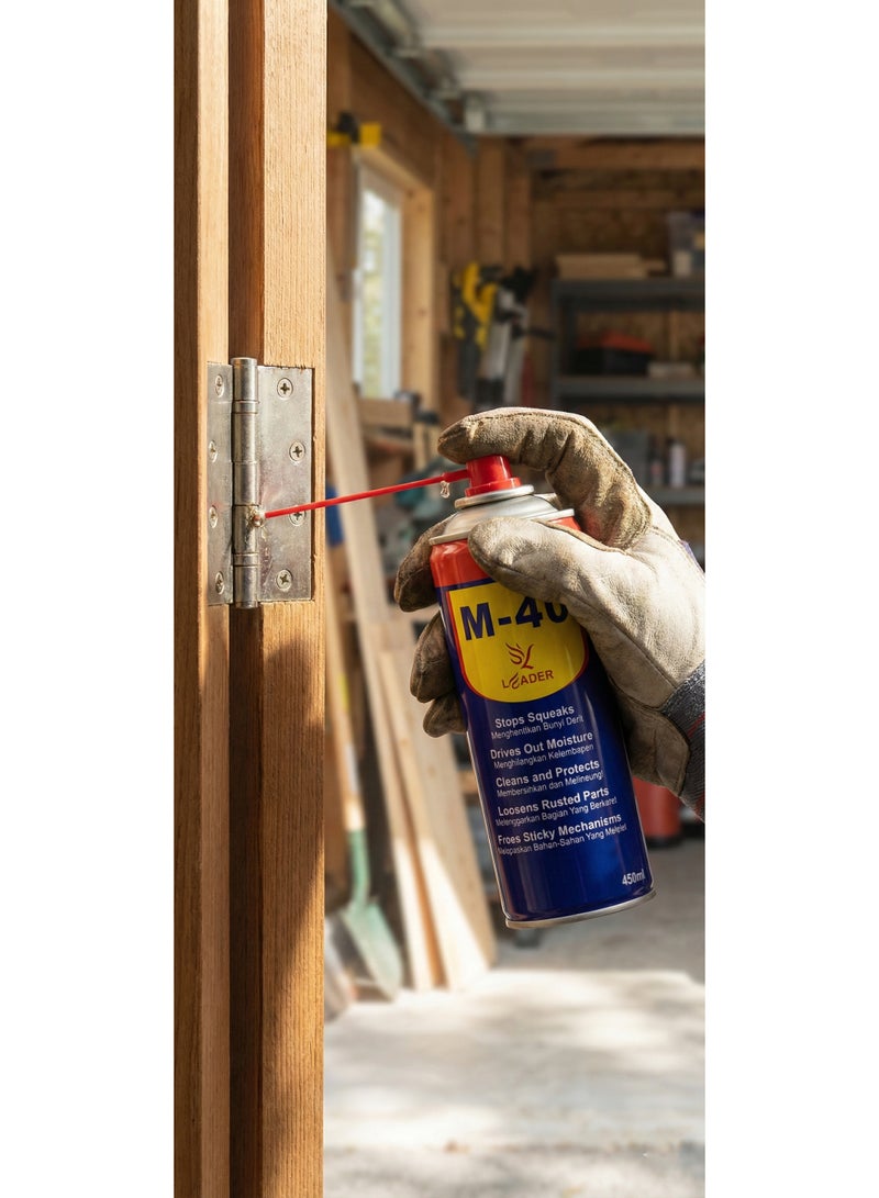 Leader Multi-Use Lubricant Spray Can – 450ml | Rust Protection, Lubrication & Cleaning for Automotive, Home, and Industrial Use - Image 3