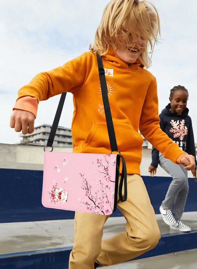 LOTADILO for Card Binder with 440 Pockets 4 Pocket - Trading Card Collection Album Folder for Kids Girls Girly Boys Teens for Sports Cards Game Cards with Zipper Hand Carrying, Sakura Cat - Image 2