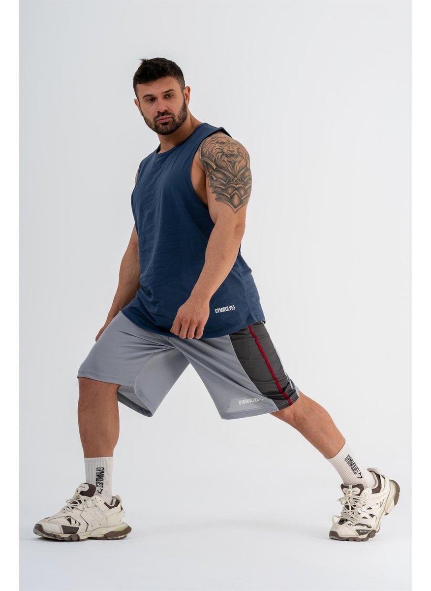 Gymwolves Men's Basketball Shorts | Light Gray | Sports Shorts |  - Image 2