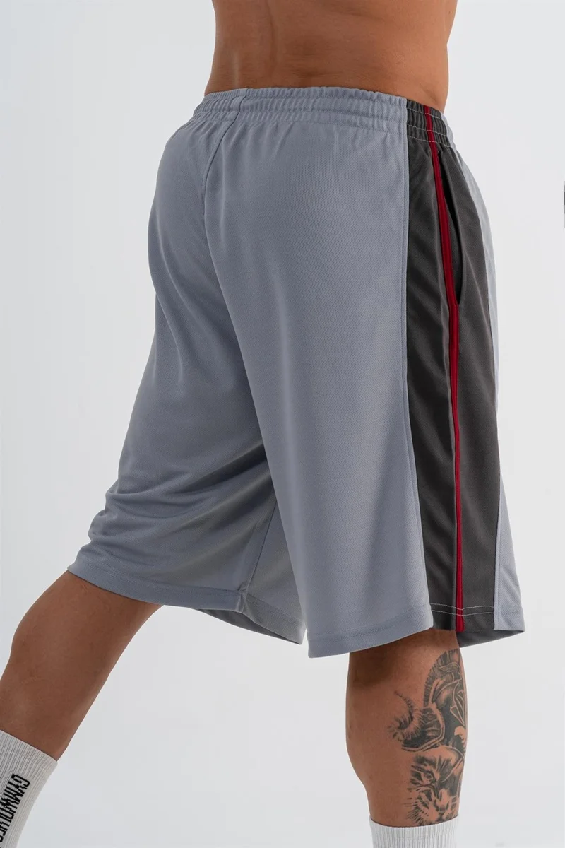 Gymwolves Men's Basketball Shorts | Light Gray | Sports Shorts |