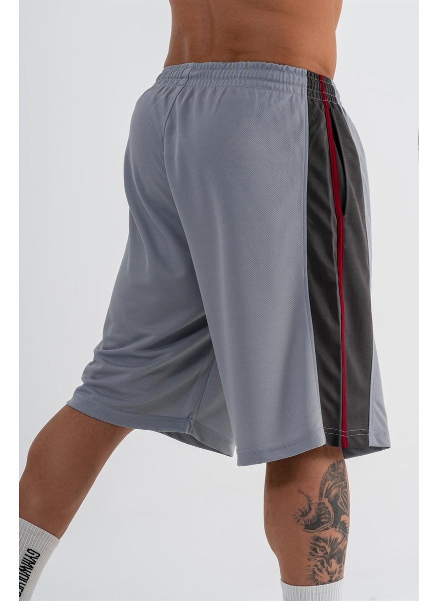 Gymwolves Men's Basketball Shorts | Light Gray | Sports Shorts |  - Image 4