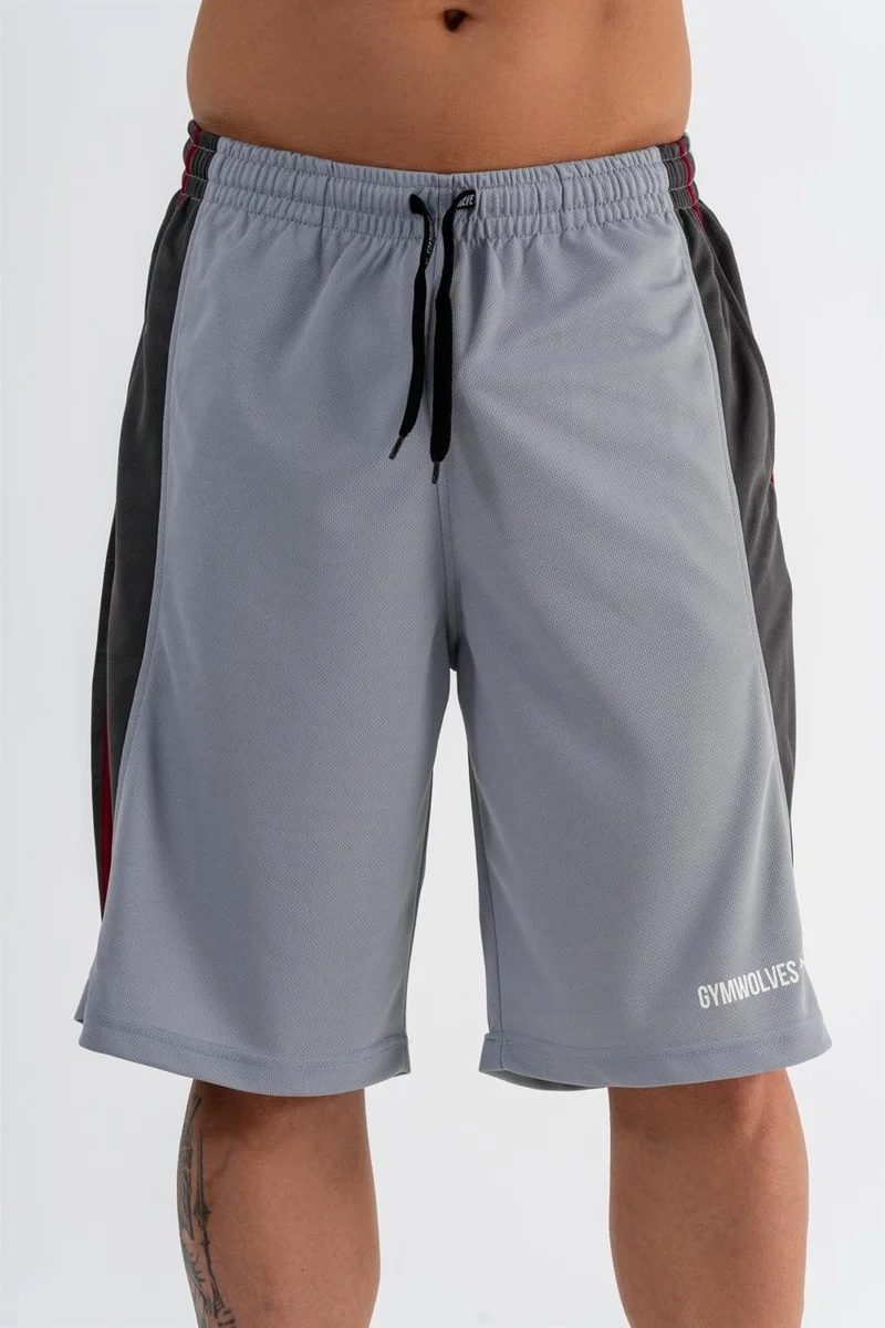Gymwolves Men's Basketball Shorts | Light Gray | Sports Shorts |