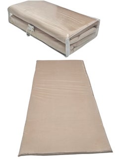 SMART HOME Premium Foam Feel High Density Single Mattress , A soft and comfortable sponge mattress that is foldable and easy to carry with a bag. A multi-use mattress for trips, sleeping, and exercising, and for children, size (190*90*6 cm)  - Image 1
