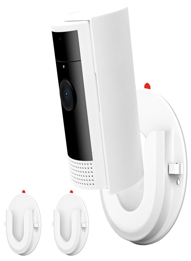 iTODOS 2 Pack Indoor Cam Adhesive Wall Mount, Strong VHB Stick On,No Drilling Mounting Bracket for Ring,Two Ways Installation with Tape and Screws - Image 1