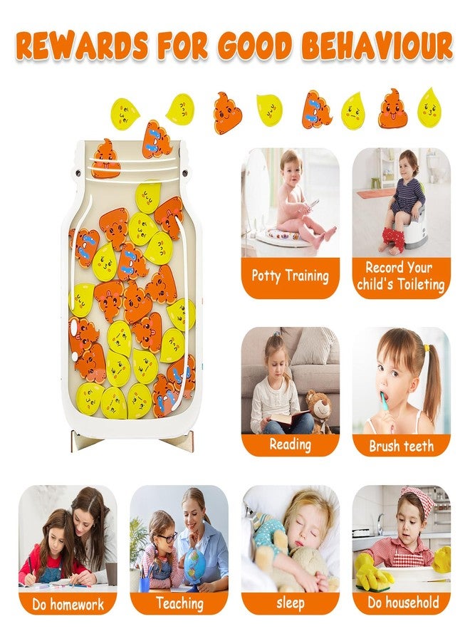 Pisngek Magnetic Reward Jar for Kids – Poop Reward Jar with Colorful Letter Stickers Behavior, Classroom Incentive Suitable for Teachers Parents Kids Motivational Tool - Image 3