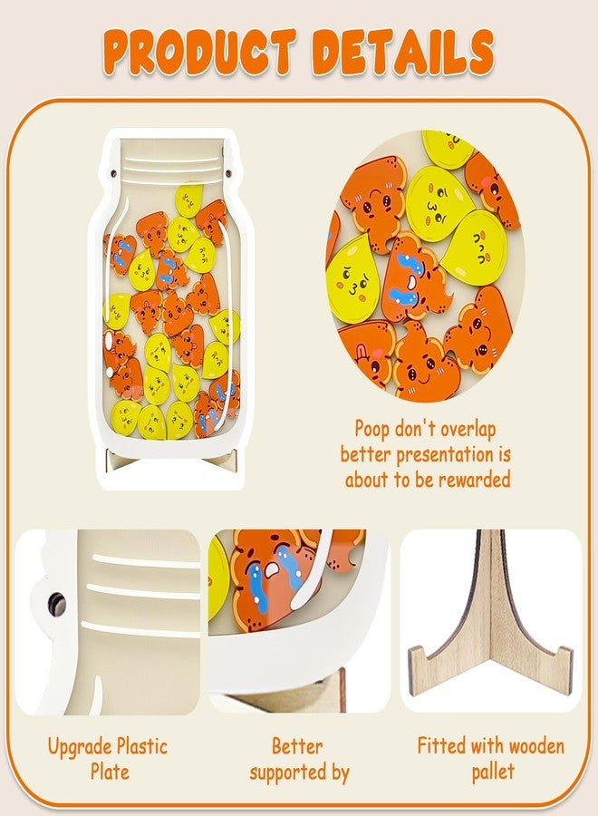 Pisngek Magnetic Reward Jar for Kids – Poop Reward Jar with Colorful Letter Stickers Behavior, Classroom Incentive Suitable for Teachers Parents Kids Motivational Tool - Image 4