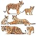 Toymany 6PCS Realistic Tigers Figurines with Tiger Cubs 26 Jungle Animals Figures Family Set Educational Toy Cake Toppers Christmas Birthday Gift for Kids Toddlers - Image 3