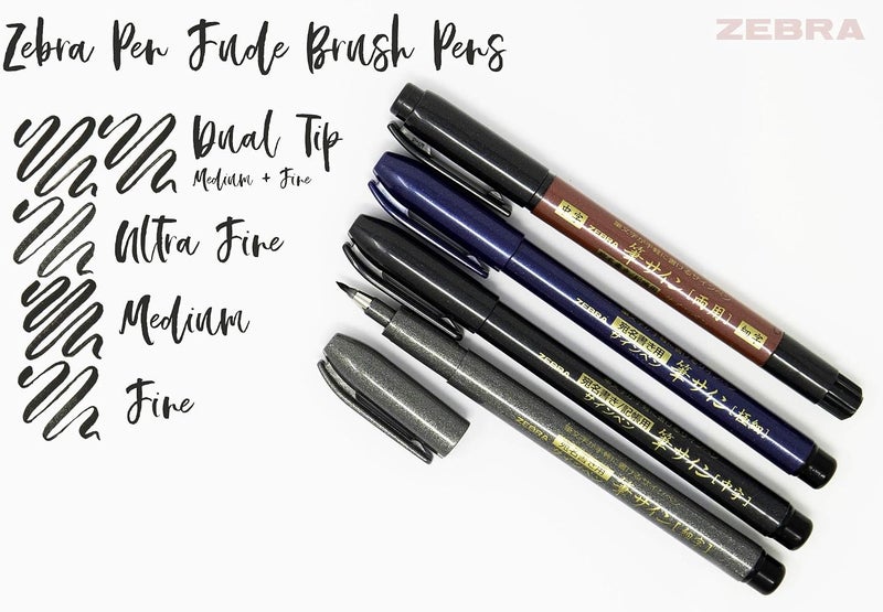 Zebra Pen Zensations Brush Pen, Black Water-Resistant Ink, 1-Pack (01111) - Image 2