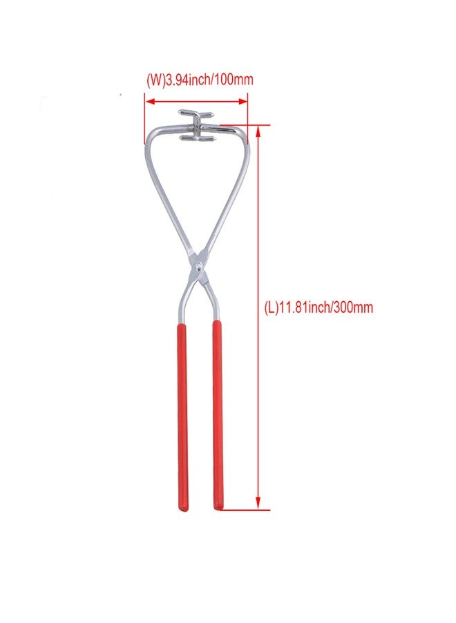 Mxfans Clay Modeling Sculpture Metal Dipping Tongs Pottery Tools Red Rubber Handle - Image 4