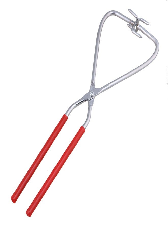 Mxfans Clay Modeling Sculpture Metal Dipping Tongs Pottery Tools Red Rubber Handle - Image 3