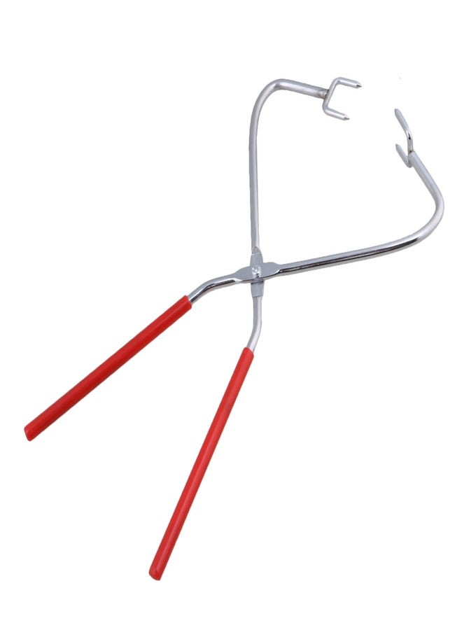 Mxfans Clay Modeling Sculpture Metal Dipping Tongs Pottery Tools Red Rubber Handle - Image 2