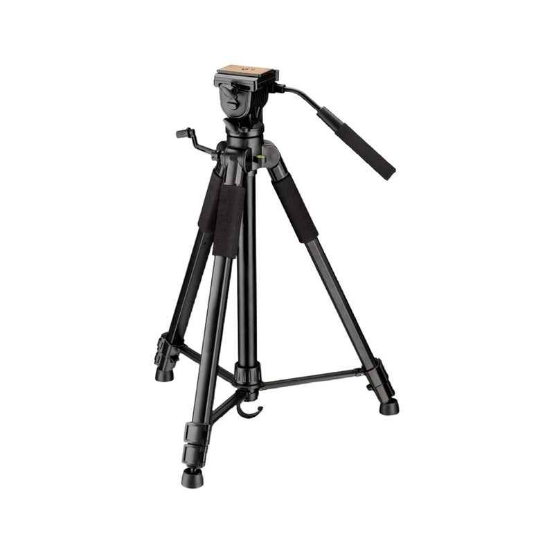 Digitek ® (590 VD PRO) Tripod for DSLR & Video Cameras, Operating Height : 5.90 Feet, Maximum Load Upto: 3 Kg, Lightweight & Sturdy Tripod with 2 Way Adjustable Head - Image 1