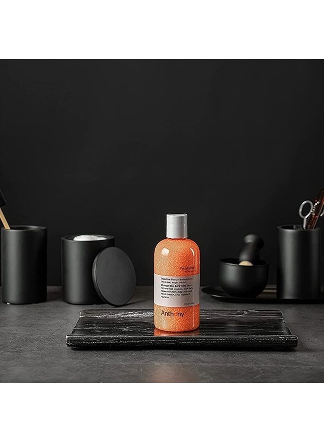 Anthony Facial Scrub – Men's Exfoliating Face Wash with Vitamin C, Aloe, Chamomile and Algae for Deep Cleansing and Detoxifying 8 Fl Oz - Image 2