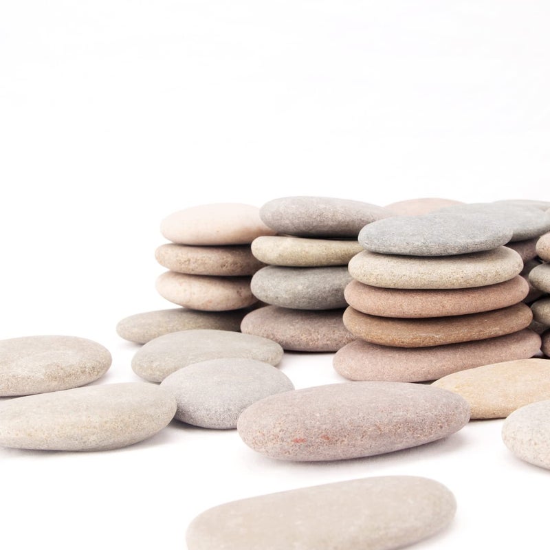 CFKJ [About 98 PCS - 103 PCS](18.1 Pounds) Painting Rocks,2.23"-3.68" River Rocks,Flat Stones - Image 5