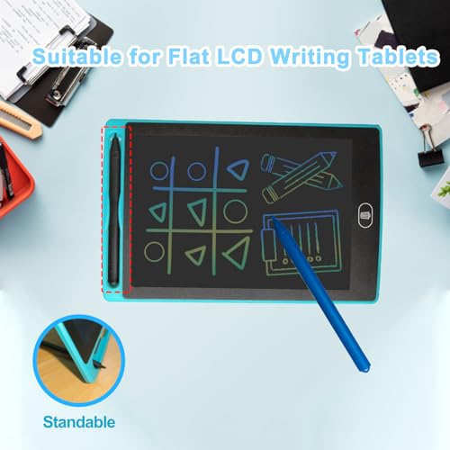 Yemotopro Replacement Stylus Drawing Pen for LCD Writing Tablets with 8 Elastic Lanyards Colorful Stylus Pen for Kids Drawing Tablet Compatible with Boogie Board Pen for LCD Drawing Pad for Kids 4.8" 8 PCS - Image 4