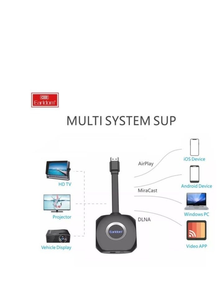 Earldom WiFi Wireless Display Dongle TV Stick for Home Therate Ultra 1080P TV Stick Media Video Streamer HD For HDTV WIFI Dongle - Image 3