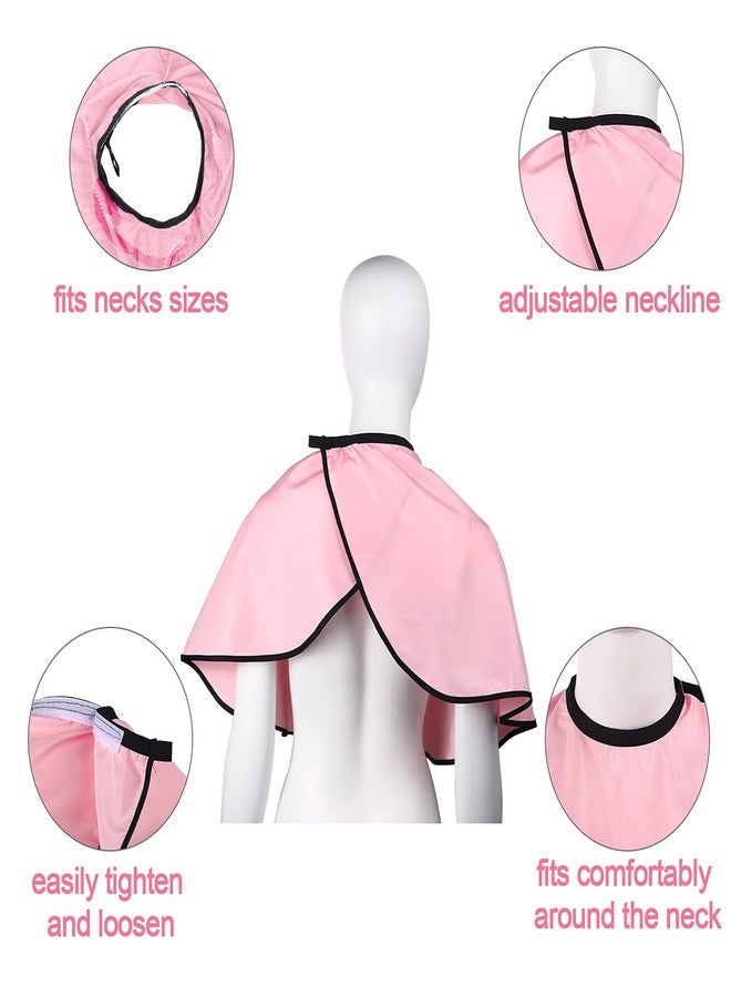 Sintege 3 Pieces Makeup Capes for Clients Makeup Bibs Comb-out Beard Aprons Hair Dye Aprons Styling Shampoo Capes Hair Salon Shorty Cape Barber Short Smock for Hair Beauty Artist Accessories, 3 Colors - Image 5